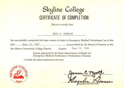9 - EMT I Certificate