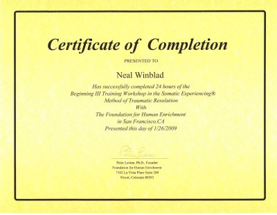 12 - Somatic Experiencing - Beginning III