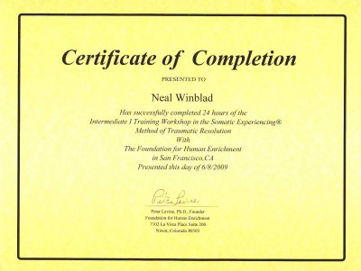 13 - Somatic Experiencing - Intermediate I