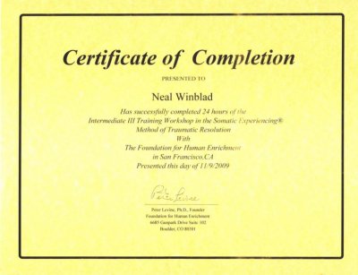 15 - Somatic Experiencing - Intermediate III